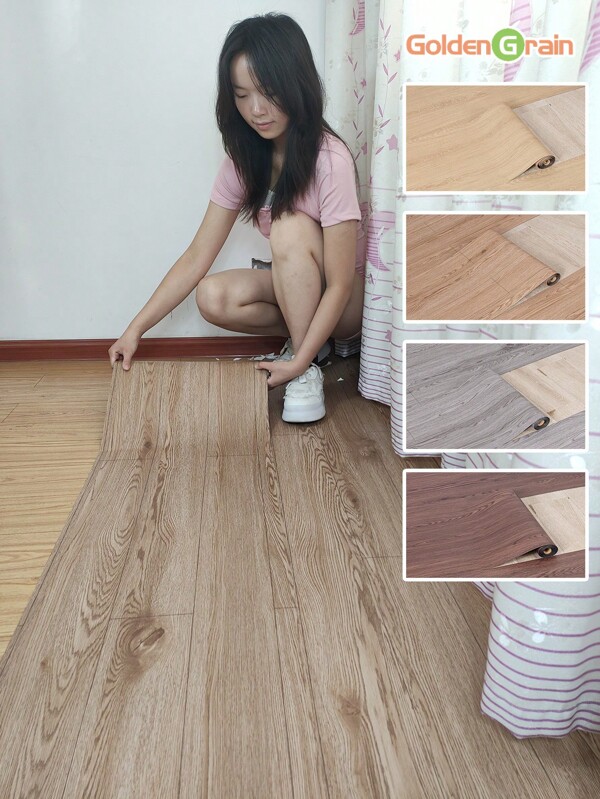 1 Roll Non-Slip Wooden Grain Vinyl Flooring Rolls, Peel And Stick Tiles/ Wallpapers, Self Adhesive Floor Tiles Thickened,Waterproof,Scratch Resistent. PVC Tiles Floor, Wallpaper Stickers For Wall. Flooring In Floor Stickers/ Wall Papers For Bathroom,Bedroom,Living Room,Toilet,Kitchen,Office,Room Decor And Wall Decor. Festive Gift. Home Decor Stickers Roll-300*40cm/118*15.8in