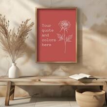 1pc,Custom Quote Printing,Personalized Printing,Custom Printed Wall Art,Typewriter Printing,Printed Wall Art,Custom Motivational Quote,Personalized Custom Poster,Minimalist Style,Custom Florals,Best Gift,Unframed Gifts Birthday Graduation