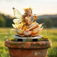 1 st. 10 cm/3,94 inch Boheemse stijl 2D bloementuindecoratie grondpaal, oranje tuingazonpaal, decoratie voor tuin, tuin, boerderij, buiten, housewarmingcadeau, woondecoratie, bonsaidecoratie