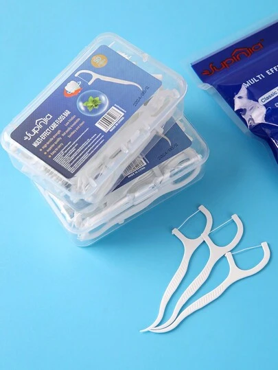 50-400 Hilo dental, Herramientas de limpieza, Palillos de dientes, Palitos de hilo dental, Hilo dental portátil, Artículos para el hogar, Herramientas para limpiar el recubrimiento de la lengua, Suministros de limpieza diaria, Suministros de limpieza multifuncionales, Adecuado para la limpieza de dientes en el hogar y durante los viajes