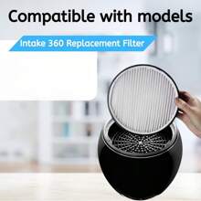 Nispira Filter Replacement For Holmes Egg Air Purifier 360° HAP600B-TU True HEPA Air Intake Removes Dust, Contaminants, 2 Packs - White - View 3