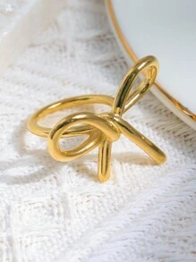 Mazuer 1pc Women's Vintage Golden Butterfly Shaped Simple Elegant Exaggerated Fashion Chic Design Ring, Versatile For New Year, Spring/Summer, Beach, Easter, Festivals, Parties, Daily Wear, Vacation