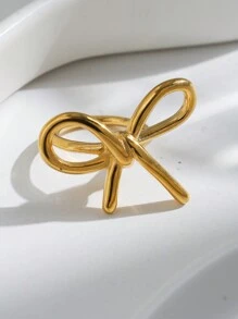 Mazuer 1pc Women's Vintage Golden Butterfly Shaped Simple Elegant Exaggerated Fashion Chic Design Ring, Versatile For New Year, Spring/Summer, Beach, Easter, Festivals, Parties, Daily Wear, Vacation