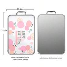 1pc/Titanium Kitchen Cutting Board - Double-Sided Design - Easy To Clean, Dishwasher Safe With Hanging Hole - Perfect For Cutting Meat, Fruits, Vegetables And Home Kitchen Use. - trắng - Xem 3