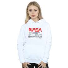 NASA sweat-shirt à capuche femme/dame navette spatiale (blanc)