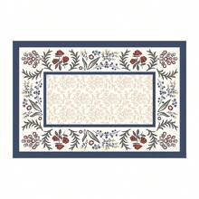 法式复古花卉 PU 餐垫，防油防水，适合家庭使用，可清洗