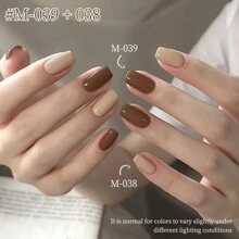 15毫升美拉德凝胶指甲油，秋季闪亮效果，半永久亮片指甲油套装，6种颜色可选，可卸除UV指甲油，美甲艺术，美甲设计 - 彩色 - 查看 6
