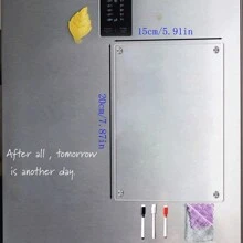 1 Peça Quadro Branco Magnético de Acrílico para Calendário de Geladeira, Calendário Apagável Transparente de 7,8"X11,8", Quadro Branco Reutilizável com 3 Marcadores Coloridos e Apagador Magnético
