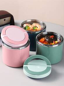 630/1000ml 不锈钢保温午餐盒套装带手柄，便携大容量食品容器 - 彩色 - 查看 1