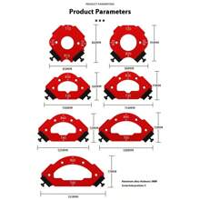 1 Set Bohans Woodworking Inner & Outer Angle RT Template, Wardrobe Corner Radius Template, Arc Shape Trimming & Positioning Tool