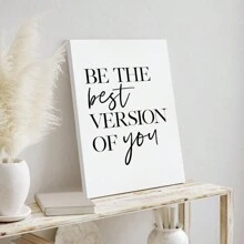 1pc Wall Art Prints, Be The Best Version Of You, Home Decor, Inspirational Quotes, Bedroom Living Room Hallway Decoration,Vintage Motivational Posters,Wall Arts Decorative Murals, Home Decor, Poster Art,Canvas Wall Poster Gifts Birthday Graduation