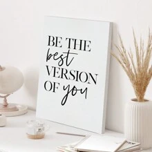 1pc Wall Art Prints, Be The Best Version Of You, Home Decor, Inspirational Quotes, Bedroom Living Room Hallway Decoration,Vintage Motivational Posters,Wall Arts Decorative Murals, Home Decor, Poster Art,Canvas Wall Poster Gifts Birthday Graduation