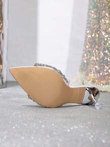 2025 Frühlings-/Sommer-Neue Kristall High Heel Pantolette Schuhe, Damenschuhe für Abendkleider und Partys