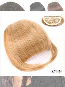 Natural Straight Synthetic Bangs High Temperature Fiber Clip-In Full Bangs With Fringe Of Hair 6 Inch Elegant Women's Clip-In Synthetic Hair Bangs With Sideburns - Perfect For Daily Use & Instant Style Upgrade Synthetic Women's Hair Short Straight Bangs Brown Black Red Wig Clip In Hairpieces For Black Heat Resistant Fiber