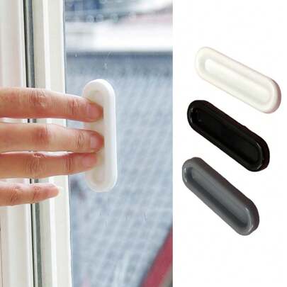 1 件自粘式即时抽屉把手辅助器粘性橱柜把手黑色屏幕门把手多功能旋钮辅助器塑料开口粘贴式门窗衣柜把手即时橱柜
