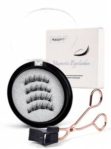 MAGEFY 1 par de kit reutilizable de pestañas postizas magnéticas con succión tipo CC, con clips magnéticos, a prueba de agua, sin pegamento para pestañas de cómic, de estilo puntiagudo mixto, cola alargada que agranda ambos ojos, finas y esponjosas para uso diario, pestañas de manga, esencial para viajar - Pestañas Spiky Manga - Ver 5