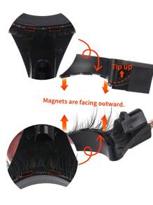 MAGEFY 1 par de kit reutilizable de pestañas postizas magnéticas con succión tipo CC, con clips magnéticos, a prueba de agua, sin pegamento para pestañas de cómic, de estilo puntiagudo mixto, cola alargada que agranda ambos ojos, finas y esponjosas para uso diario, pestañas de manga, esencial para viajar - Pestañas Spiky Manga - Ver 9