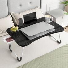 Tomnk Laptop Bed Desk, Folding Lap Desk With Cup Holder, Portable Laptop Stand For Bed Laptop Desk Bed Table Tray With Drawer For Working Reading Writing, Eating Table For Bed Sofa Couch Floor, For Back To School Season - 彩色 - 查看 9