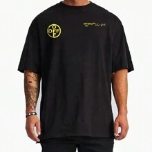 Playera para hombre Oversize Soul Freak Colección OffWhite Yellow - Negro - Ver 2