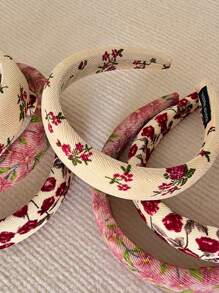 4pcs Women Retro Ditsy Floral Top Knot Headbands, Versatile For Daily, Home, School, Beach, Work, Party, Holiday, Birthday, Back To School, New Year, Mother's Day Gifts,Hairband,Hair Hoop
