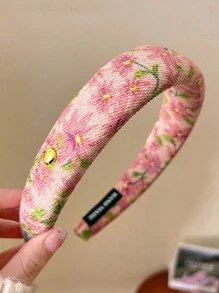 4pcs Women Retro Ditsy Floral Top Knot Headbands, Versatile For Daily, Home, School, Beach, Work, Party, Holiday, Birthday, Back To School, New Year, Mother's Day Gifts,Hairband,Hair Hoop