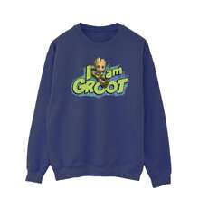 Marvel Sudadera de los Guardianes de la Galaxia con diseño "I Am Groot" para hombres (Azul marino) - Azul - Ver 1