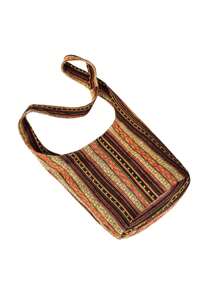 Túi xách phong cách Bohemian, túi du lịch cỡ lớn, túi đeo vai thiết kế dành cho nữ, túi vải lanh xách tay, túi đeo chéo bằng vải bố, trang phục nữ phong cách Bohemian - màu nâu - Xem 8
