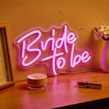 Chi-Buy 可爱 LED 霓虹灯字母灯牌“Oh Baby”、“Beauty”、“Bride To Be”，霓虹灯挂饰，家居装饰灯，USB 供电，适用于生日派对、新年、圣诞节、情人节装饰 - 彩色 - 查看 14