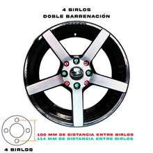 Rines 15 4/100 y 4/114 | Envío Gratuito | Juego completo de 4 piezas Rines para autos 4 en 100 y para carros 4 en 114 - 15 inch - Ver 5