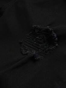 Men's Casual All-Match Ripped Denim Jeans - 黑色 - 查看 5