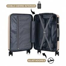 20 Inch Hardside Carry On Luggage, 4 Wheel Carry On Suitcase With Built In Lock, Variety Of Colors - Gold - View 4