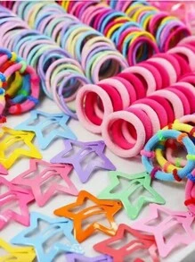 Set di 875 accessori per capelli - fasce, fermagli, mollette, elastici, nastri, confezione regalo per ragazze