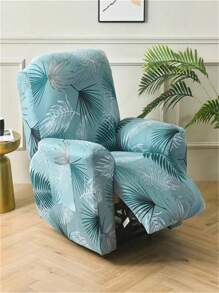 1pc Floral Pattern Massage Chair Cover, Thick Print Recliner Sofa Cover, Elastic 4-Piece Full Cover Massage Chair Slipcover, Suitable For All Seasons