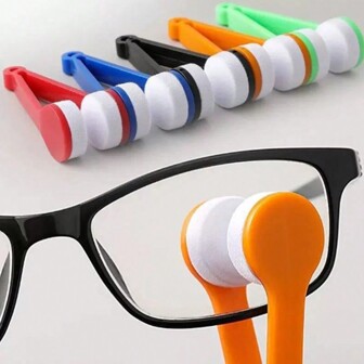 1pc Portable Suede Microfiber Eyeglass Cloth, Personal Eyeglass Cleaner, Won't Scratch Lenses