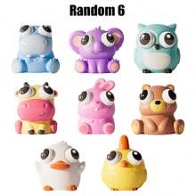 Cute Kawaii Animal Squeeze Toys With Pop-Out Eyes, Stress Relief Fidget Toys For Kids & Adults, Sensory Popping Balls For Anxiety, Birthday Party Favors, Kawaii Gifts For Boys & Girls