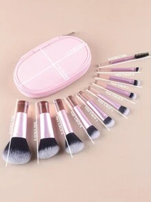 10件套经典粉色多功能化妆刷套装，化妆刷套装，化妆刷组合，化妆刷套装，全套化妆刷，化妆刷套装，全套化妆工具，化妆刷套装，化妆刷礼盒套装