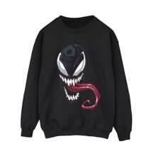 Marvel Damska/damska bluza Venom Face (czarna)