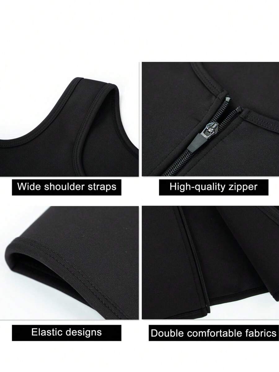 Women Chest Binder Bra Bustier For Transgender FTM Short Corset Zip Up Elastic Binder Trans Tank