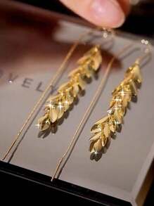 Chic Dangle Earrings Golden Wheat Design Match Daily Outfits Party Accessories Casual Dating Decor Fashionable Stuff