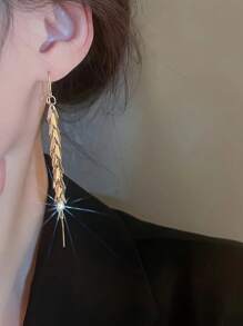 Chic Dangle Earrings Golden Wheat Design Match Daily Outfits Party Accessories Casual Dating Decor Fashionable Stuff