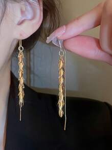 Chic Dangle Earrings Golden Wheat Design Match Daily Outfits Party Accessories Casual Dating Decor Fashionable Stuff