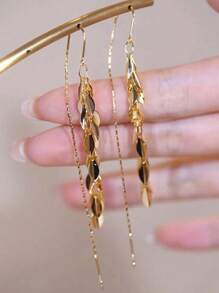 Chic Dangle Earrings Golden Wheat Design Match Daily Outfits Party Accessories Casual Dating Decor Fashionable Stuff