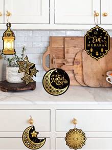 2025 Eid Mubarak Gift Tags, Ramadan Home Decor, Ramadan Party Decorations - Black Gold - View 4