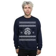 Disney Męska bluza Stormtrooper Christmas Fair Isle (granatowa)