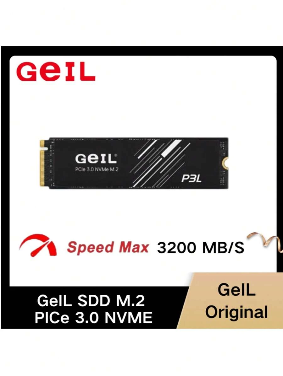GEIL Ổ cứng SSD 1TB M.2 PCIE3.0 NVME, Ổ cứng thể rắn tốc độ cao 3200MB/giây dành cho máy tính để bàn và máy tính xách tay - P3L - Xem 1