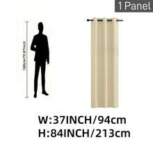 1panel, 100% Blackout Modern Decor Solid Color Curtains, Lightweight Polyester Material With Blackout Coating, Making The Room Dark, Suitable For Bedrooms, Living Rooms, Studies, Dining Rooms Home Theaters, Christmas New Year Valentine's Day Decorations