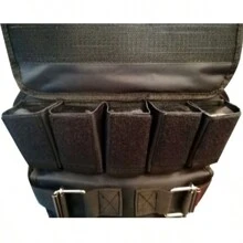 Chaleco lastre, Chaleco reforzado con peso variable 1-20 kg, peso adicional para tu entrenamiento. - Negro - Ver 3