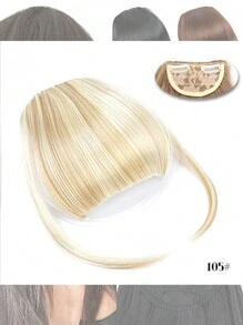 Natural Straight Synthetic Bangs High Temperature Fiber Clip-In Full Bangs With Fringe Of Hair 6 Inch Elegant Women's Clip-In Synthetic Hair Bangs With Sideburns - Perfect For Daily Use & Instant Style Upgrade Synthetic Women's Hair Short Straight Bangs Brown Black Red Wig Clip In Hairpieces For Black Heat Resistant Fiber
