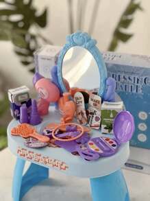 30 Peças Conjunto de Acessórios de Beleza e Maquiagem Infantil incluindo Espelho de Maquiagem e Pente de Brincar, Brinquedos de Faz de Conta, Presente para Meninos e Meninas (Cores Variadas do Pacote do Produto e Acessórios) - Multicolorido - Visão 9