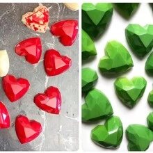 21-Cavity Polycarbonate Material Heart-Shaped Chocolate/Candy Mould, Handmade Confectionery DIY Mold, Suitable For Valentine's Day